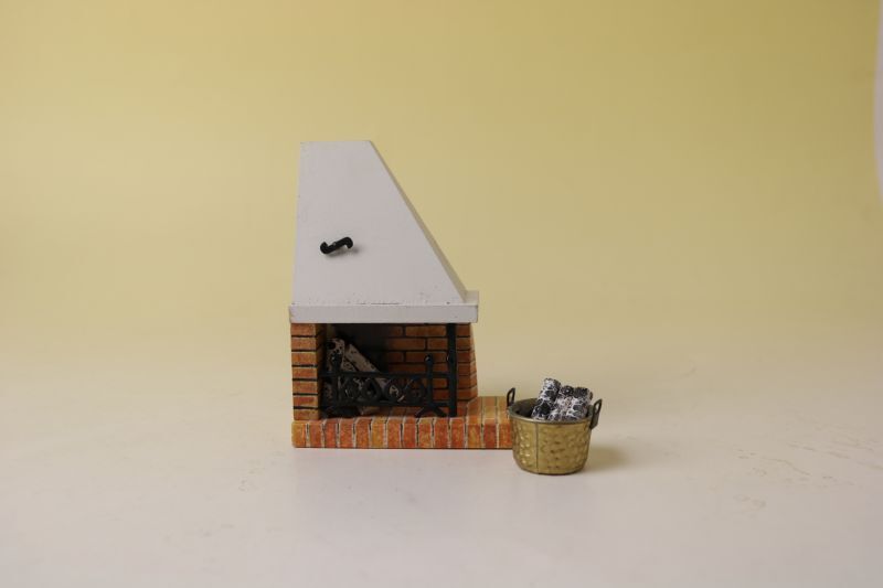 画像1: Lundbyドールハウス/ミニチュア家具 暖炉セット (1)