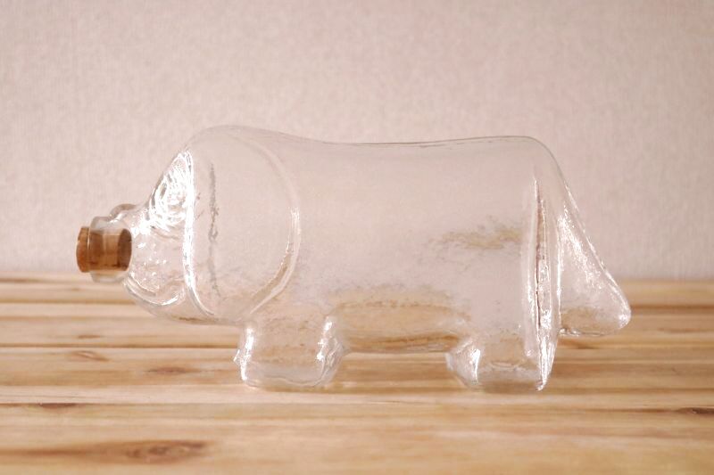 画像1: Royal Krona Lisa Larson Dog decanter/クリスタル デカンタ  犬のガラス瓶 (1)